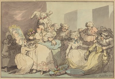 Klæder sig til en fødselsdag, 1788. af Thomas Rowlandson