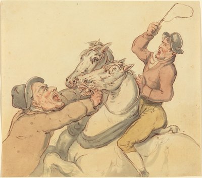 Kørere med et Par Opdrætsheste af Thomas Rowlandson