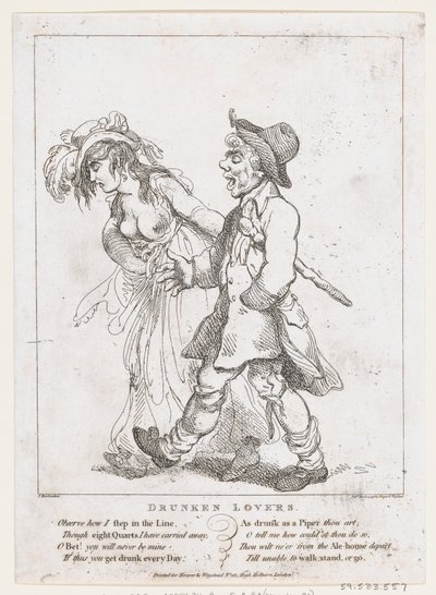 Drunken Lovers, 15. marts 1798., 15. marts 1798. af Thomas Rowlandson