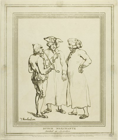 Hollandske Købmænd skitseret i Amsterdam af Thomas Rowlandson