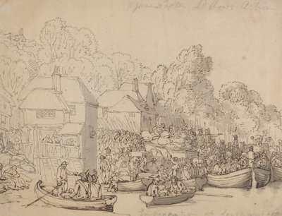 Ombordstigning i Southampton, den 20. juni 1794 (version A) af Thomas Rowlandson