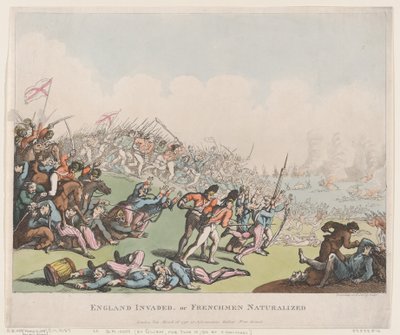 England invaderet, eller franskmænd naturaliseret, 16. marts 1798., 16. marts 1798. af Thomas Rowlandson