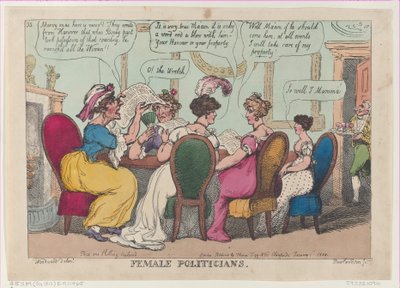 Kvindelige Politikere, 1. Januar 1808., 1. Januar 1808. af Thomas Rowlandson