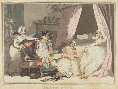 Klokken fire i byen af Thomas Rowlandson