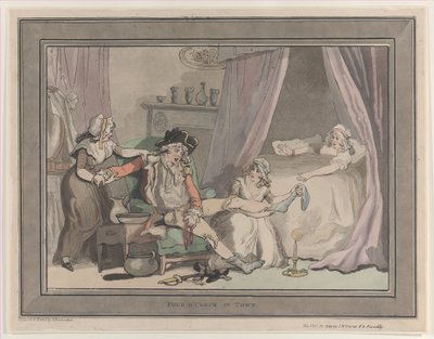 Klokken fire i byen, 20. oktober 1790., 20. oktober 1790. af Thomas Rowlandson