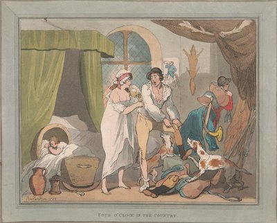 Rævejagt [et par]: 1. Klokken fire på landet af Thomas Rowlandson