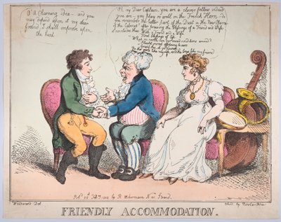 Venlig indkvartering, 25. februar 1802., 25. februar 1802. af Thomas Rowlandson