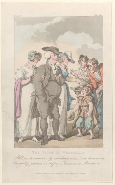 Frontispice: The Vicar of Wakefield, fra The Vicar of Wakefield, 1. maj 1817., 1. maj 1817. af Thomas Rowlandson