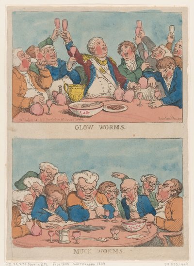 Glow Worms, Muck Worms, 1812., 1812. af Thomas Rowlandson