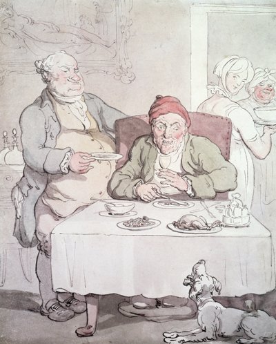 frådseri (pen og wc på papir) af Thomas Rowlandson