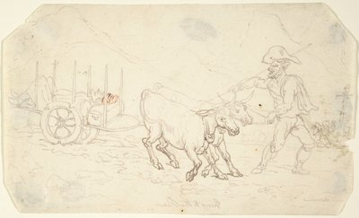 At trække sig tilbage på grund af sygdom af Thomas Rowlandson