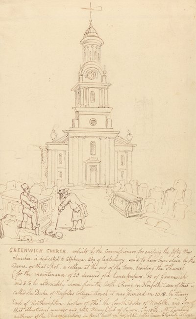 Greenwich-kirken af Thomas Rowlandson