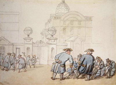 Greenwich Hospital (blyant og akvarel på papir) af Thomas Rowlandson