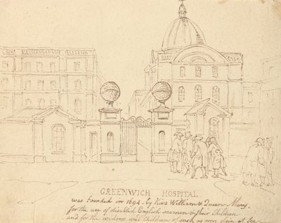 Greenwich Hospital af Thomas Rowlandson