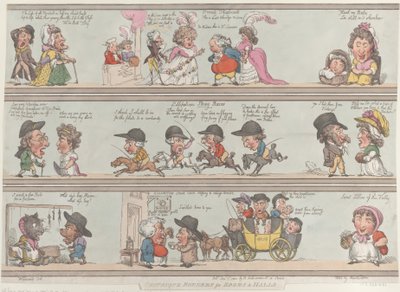 Groteske grænser til rum og sale, 1. december 1800., 1. december 1800. af Thomas Rowlandson