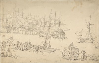 Havnescene af Thomas Rowlandson