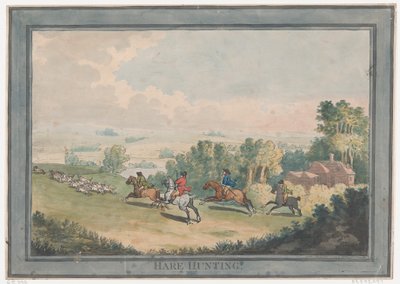 Harejagt, 1. februar 1789., 1. februar 1789. af Thomas Rowlandson