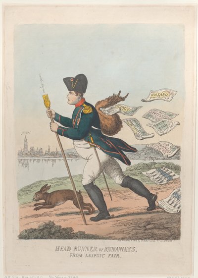 Head Runner eller Runaways from Leipzic Fair, 2. marts 1814., 2. marts 1814. af Thomas Rowlandson