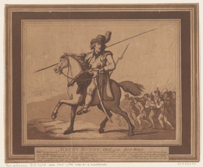 Henry Munro, chef for de irske oprørere, 1. juli 1798., 1. juli 1798. af Thomas Rowlandson