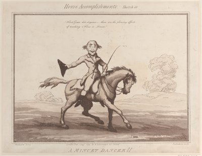 Horse Accomplishments, Skitse 10: A Menuet Dancer !!, 1. august 1799., 1. august 1799. af Thomas Rowlandson