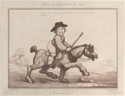 Hestepræstationer, skitse 2: A Paviour !!, 1. august 1799., 1. august 1799. af Thomas Rowlandson