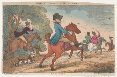 How to Ride Up Hyde Park, 11. juni 1808., 11. juni 1808. af Thomas Rowlandson