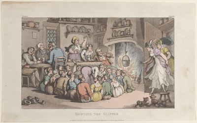 Hunting the Slipper, fra The Vicar of Wakefield, 1. maj 1817., 1. maj 1817. af Thomas Rowlandson