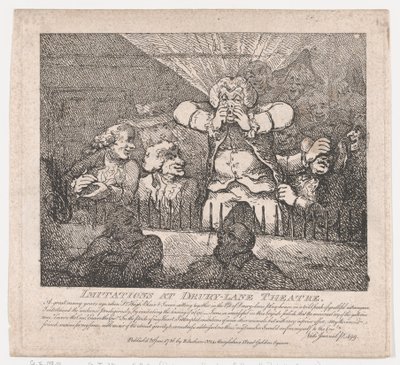 Imitationer på Drury-Lane Theatre Picturesque Beauties of Boswell, Part the Secon..., 20. juni 1786. af Thomas Rowlandson