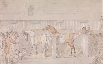 Interiør af en stald af Thomas Rowlandson