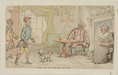 Johnny kom sikkert tilbage til sin mor af Thomas Rowlandson