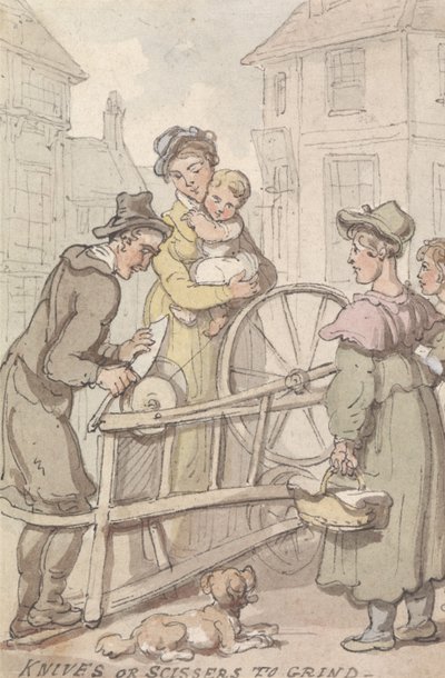 Knive eller saks, der skal slibes af Thomas Rowlandson