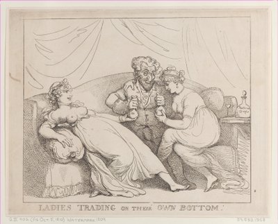 Damer, der handler på deres egen bund, 5. oktober 1810., 5. oktober 1810. af Thomas Rowlandson