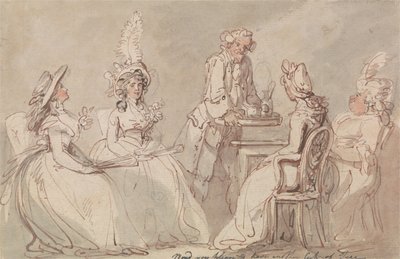 Damerne til te af Thomas Rowlandson