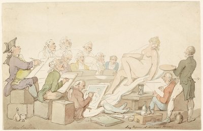 Lay Figur på Somerset House af Thomas Rowlandson