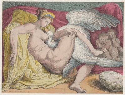 Leda og svanen, 1799., 1799. af Thomas Rowlandson