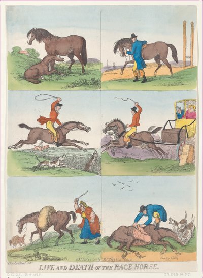 Væddeløbshestens liv og død, 25. september 1811., 25. september 1811. af Thomas Rowlandson