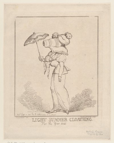 Let sommerbeklædning [sic], 10. september 1801., 10. september 1801. af Thomas Rowlandson