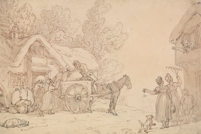 Læsning af sække i en vogn af Thomas Rowlandson
