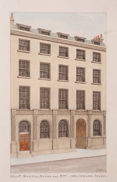 Lombard Street, London, c1850 af Thomas Rowlandson