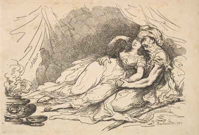 Kærlighed i Østen, 1787. af Thomas Rowlandson