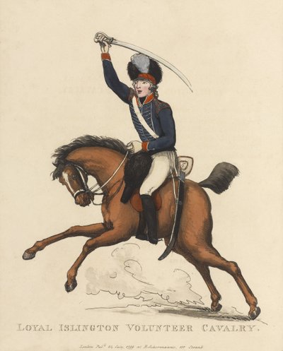 Loyal Islington Volunteer Cavalry, ca. 1799 (farvet akvatint) af Thomas Rowlandson
