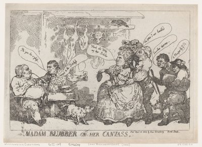 Madam spæk på sit lærred, 22. april 1784., 22. april 1784. af Thomas Rowlandson
