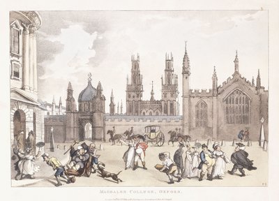 Magdalen College, Oxford, 1809-1811 af Thomas Rowlandson