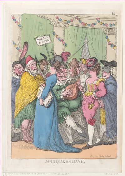 Masquerading, [30. august 1811], genoptrykt., [30. august 1811], genoptrykt. af Thomas Rowlandson