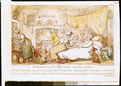 Miseries of Human Life: Introductory Dialogue, udgivet af R. Ackermann, 1807 af Thomas Rowlandson