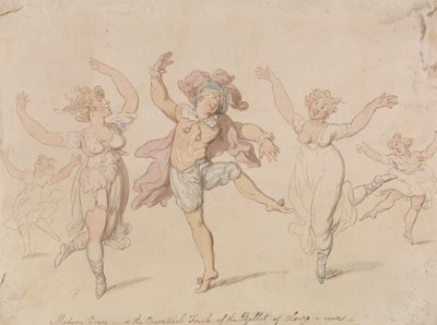 Modern Grace... Balletten af Alonzo e Cara af Thomas Rowlandson