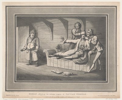 Morgan fornærmer kaptajn Whiffles sarte organer, 12. maj 1800., 12. maj 1800. af Thomas Rowlandson