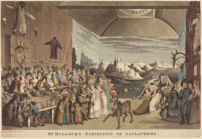 Hr. Bullocks udstilling om lapperne af Thomas Rowlandson
