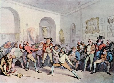 H Angelos Fægteakademi, 1791, 1929 af Thomas Rowlandson