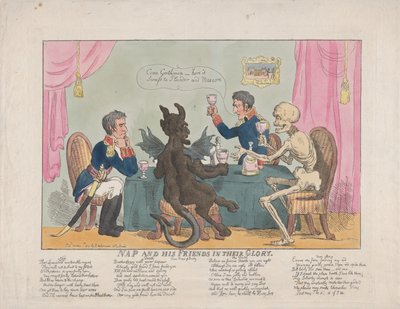 Nap and His Friends in their Glory, 1. oktober 1813., 1. oktober 1813. af Thomas Rowlandson